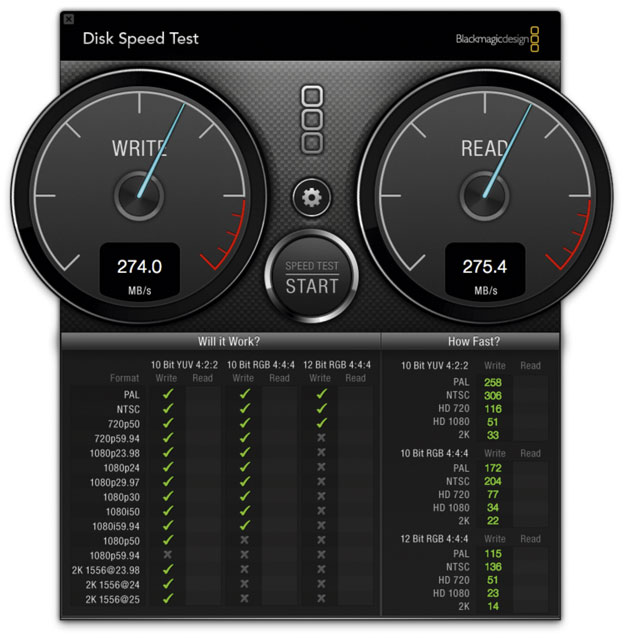 Blackmagic Design Disk Speed Test App